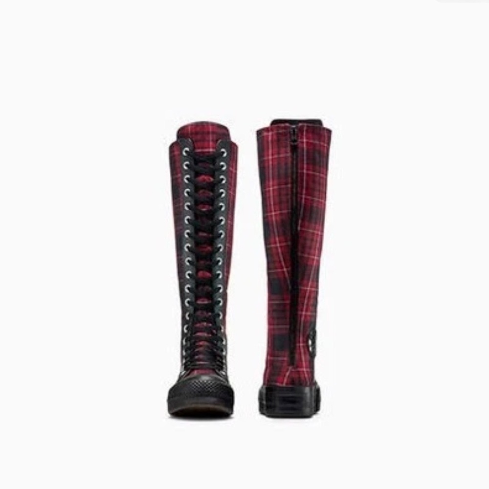 Converse Chuck Taylor Lift XXHi Platform Plaid Boots Womens A17685C - Picture 4 of 8